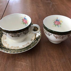 2 Vintage  Floral Taylor Smith teacups